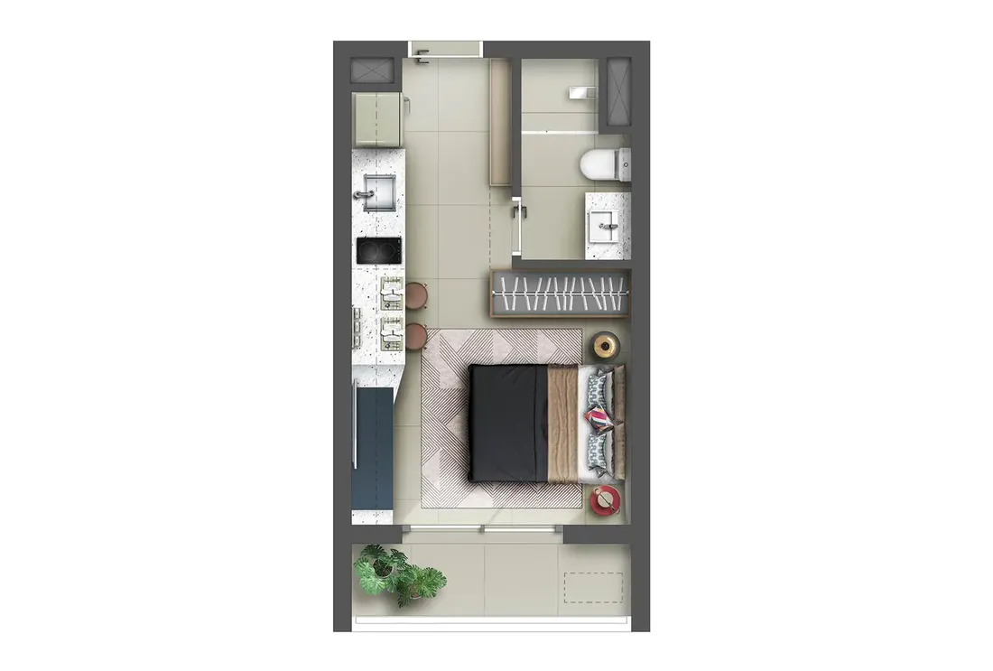 Essential Perdizes — studio - 25 m²