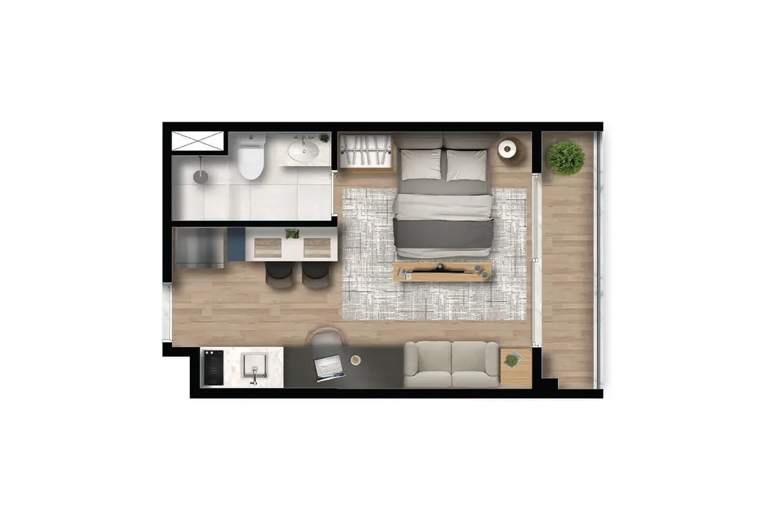 My One Bela Vista — Studio - 24 m²