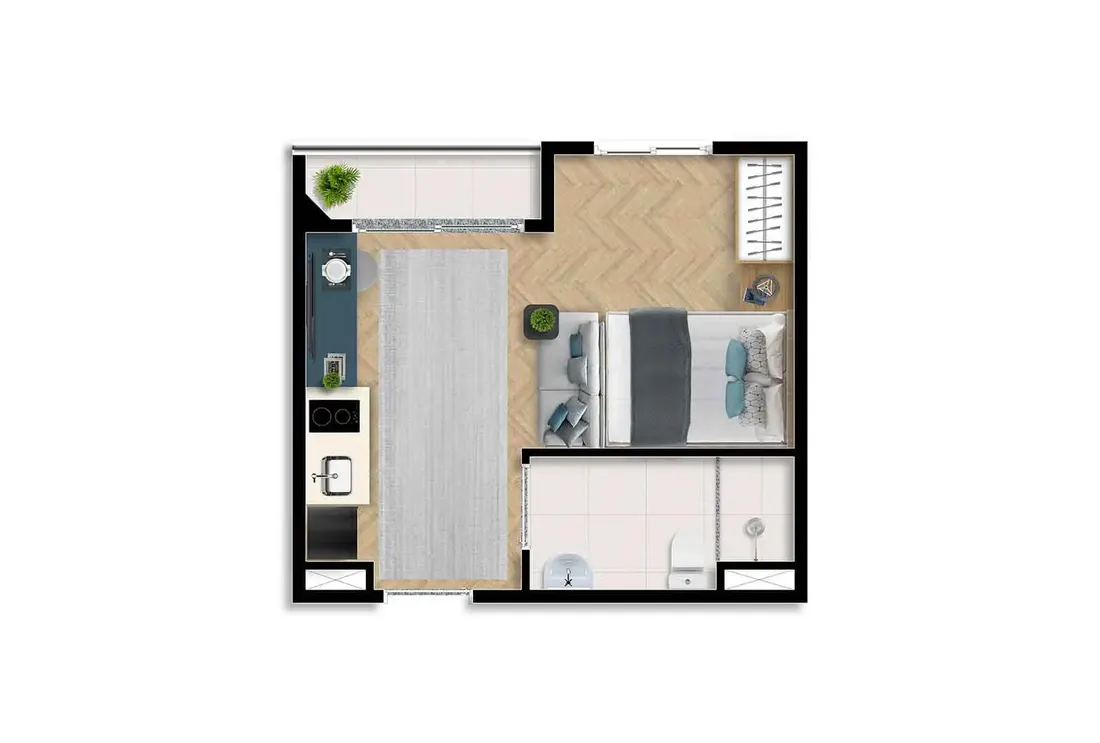 My One Cidade Universitária — studio - 24 m²