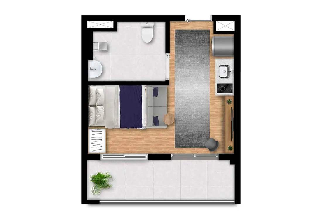 Nex One Aimberê — Studio NR - 30 m²