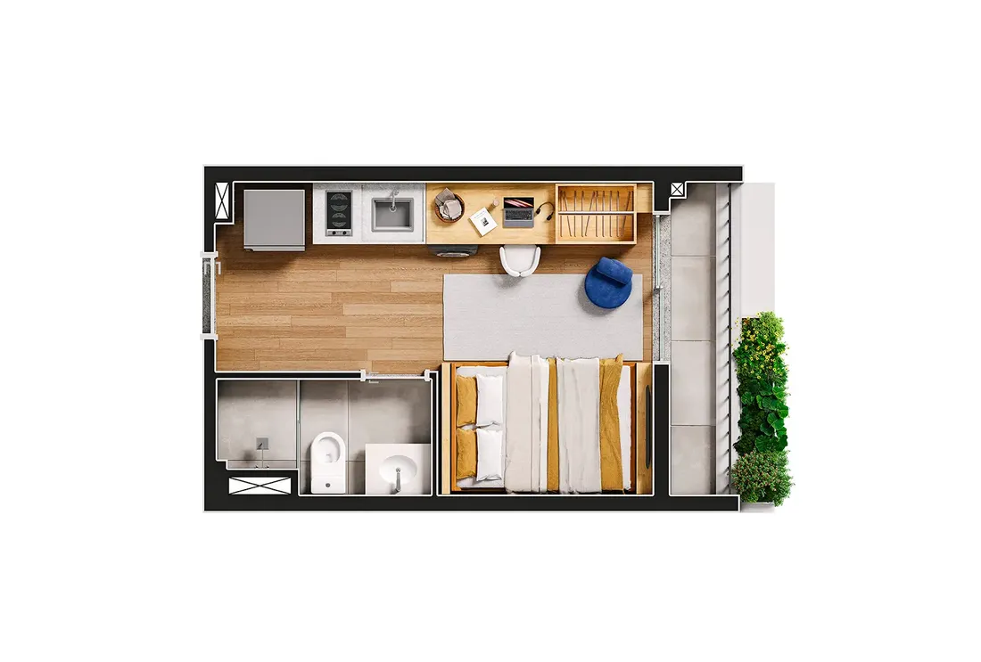 Nex One Caiubi — STUDIO (21 M²)