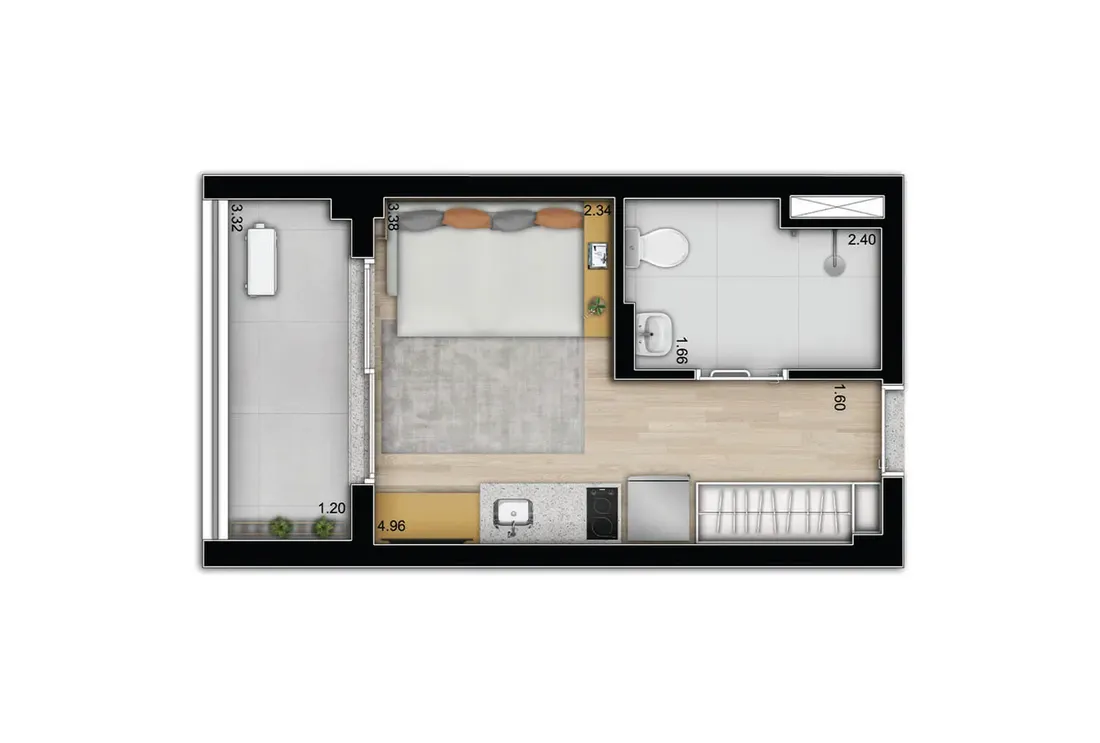 Nex One Consolação Belas Artes — Studio - 24 m²