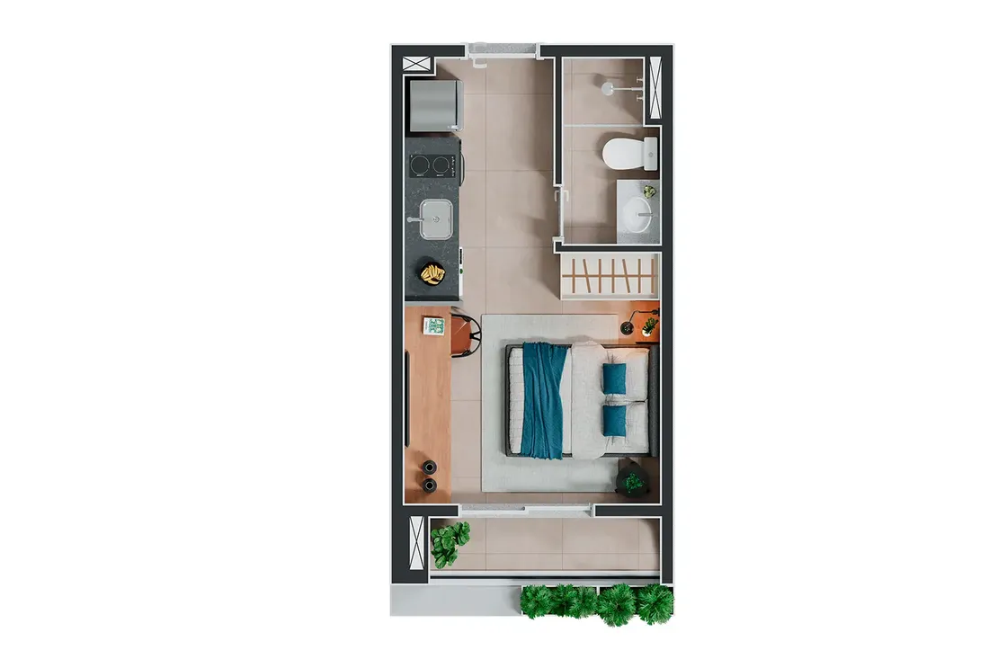 Nex One Estação Clínicas — STUDIO (22 M²)