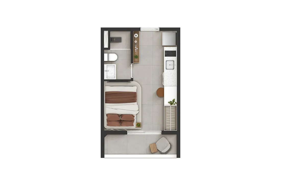 Nex One Estação Japão-Liberdade — STUDIO (20 M²)