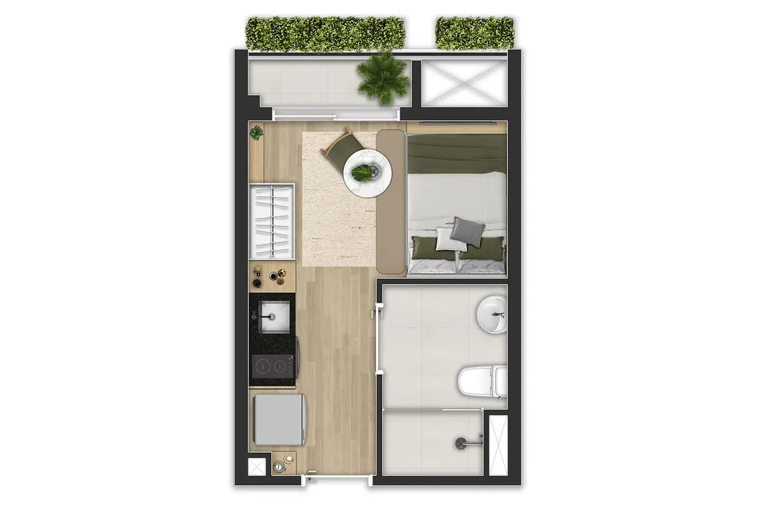 Nex One Estação Moema — STUDIO FLAT (20 M²)