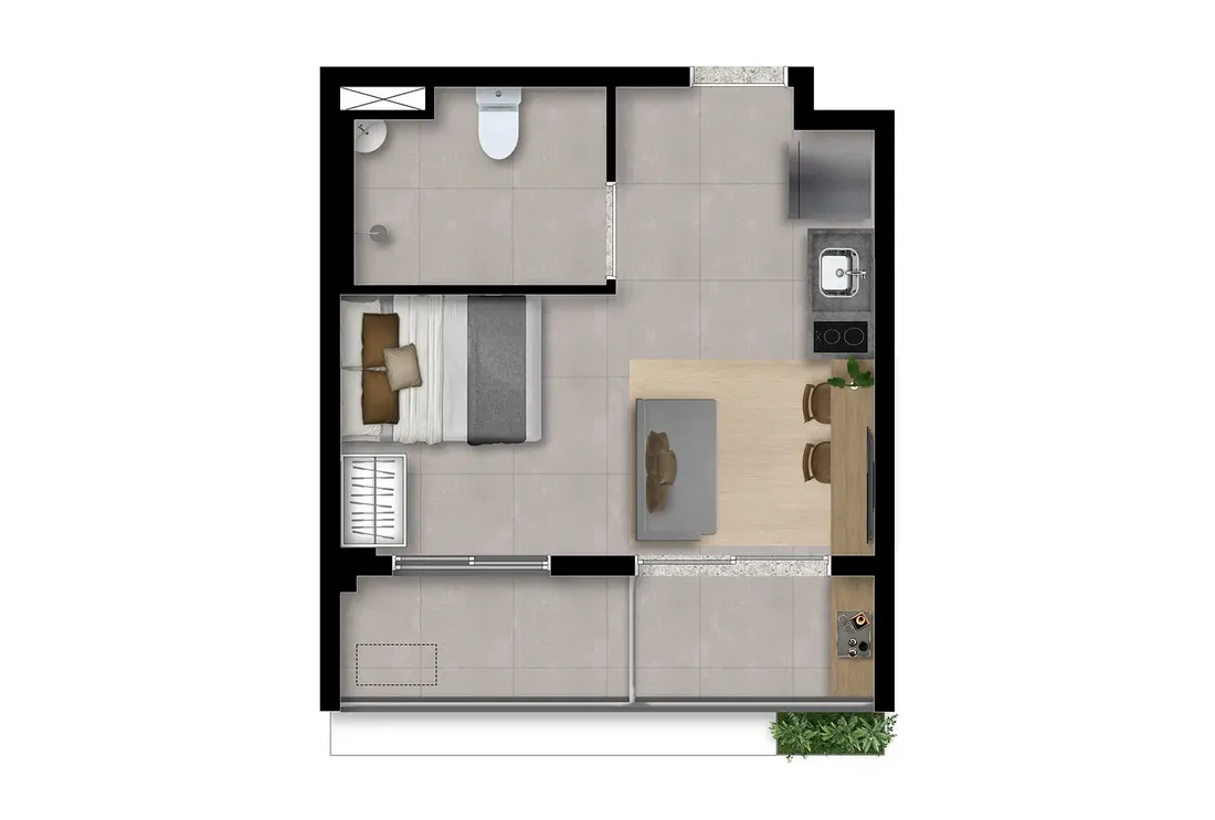 Nex One Estação Perdizes — STUDIO NR (31 M²)