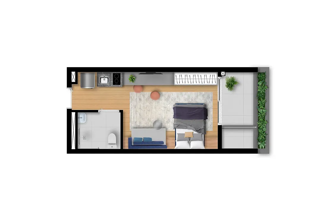 Nex One Jurupis — FLAT NR - 28 M² (FINAL 2 - TORRE 2)