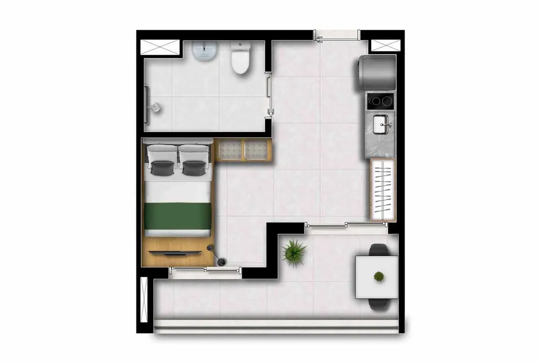 Nex One Paraíso — Studio NR - 30 M²