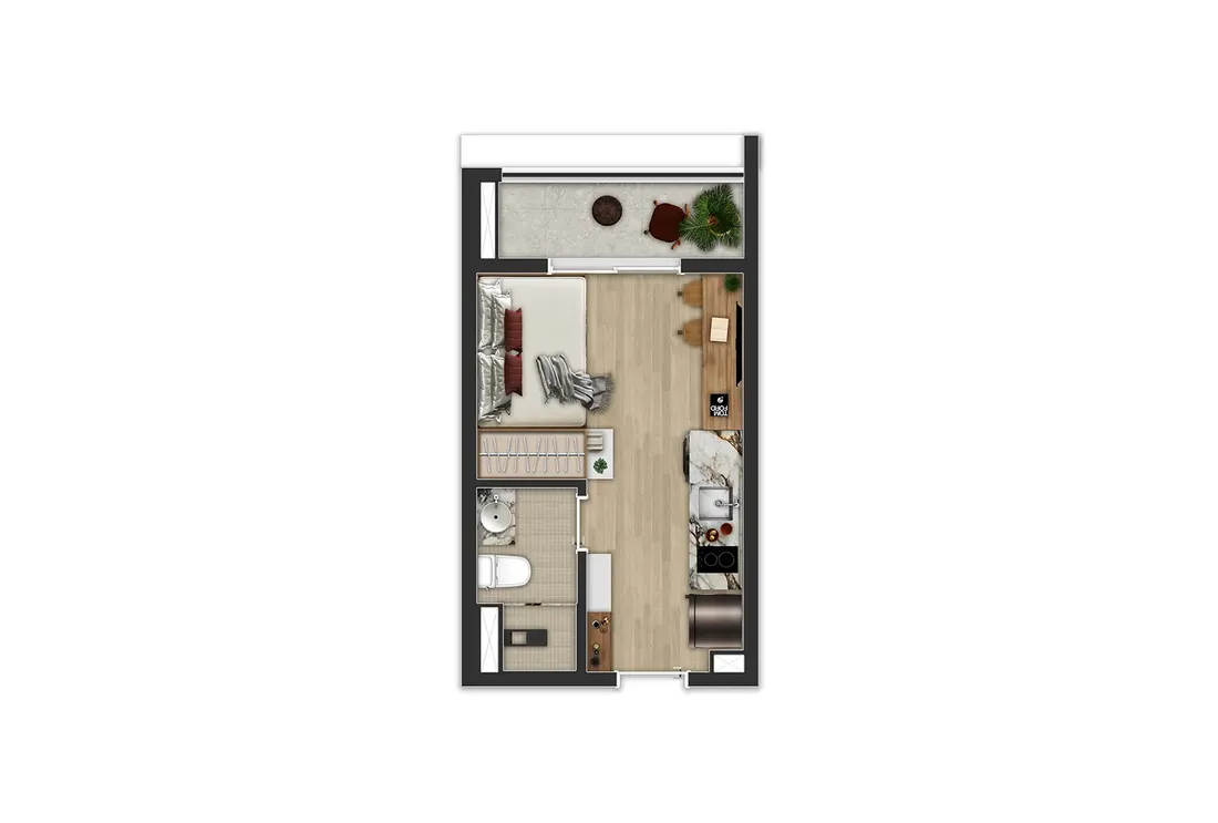 Very Estação Faria Lima — STUDIO. (22 M²)